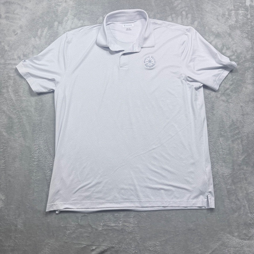 The Beach Collection Polo Shirt Mens‎ XL White Myrtle Beach National Golf Print